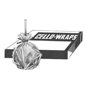 Cellophane Apple Wrap 14, Candy Apple Supplies, Cromers Pnuts, LLC - Cromers Pnuts, LLC