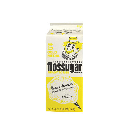 Banana Bonanza Flossugar, 3.5 lb, Cotton Candy Supplies, Cromers Pnuts, LLC - Cromers Pnuts, LLC
