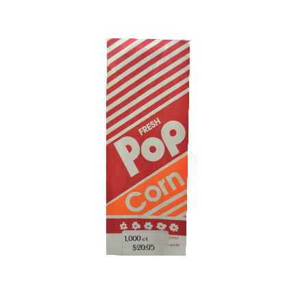 Popcorn Bags #4, 1.1 oz., (1000 count) - $20.95, Popcorn Supplies, Cromers Pnuts, LLC - Cromers Pnuts, LLC