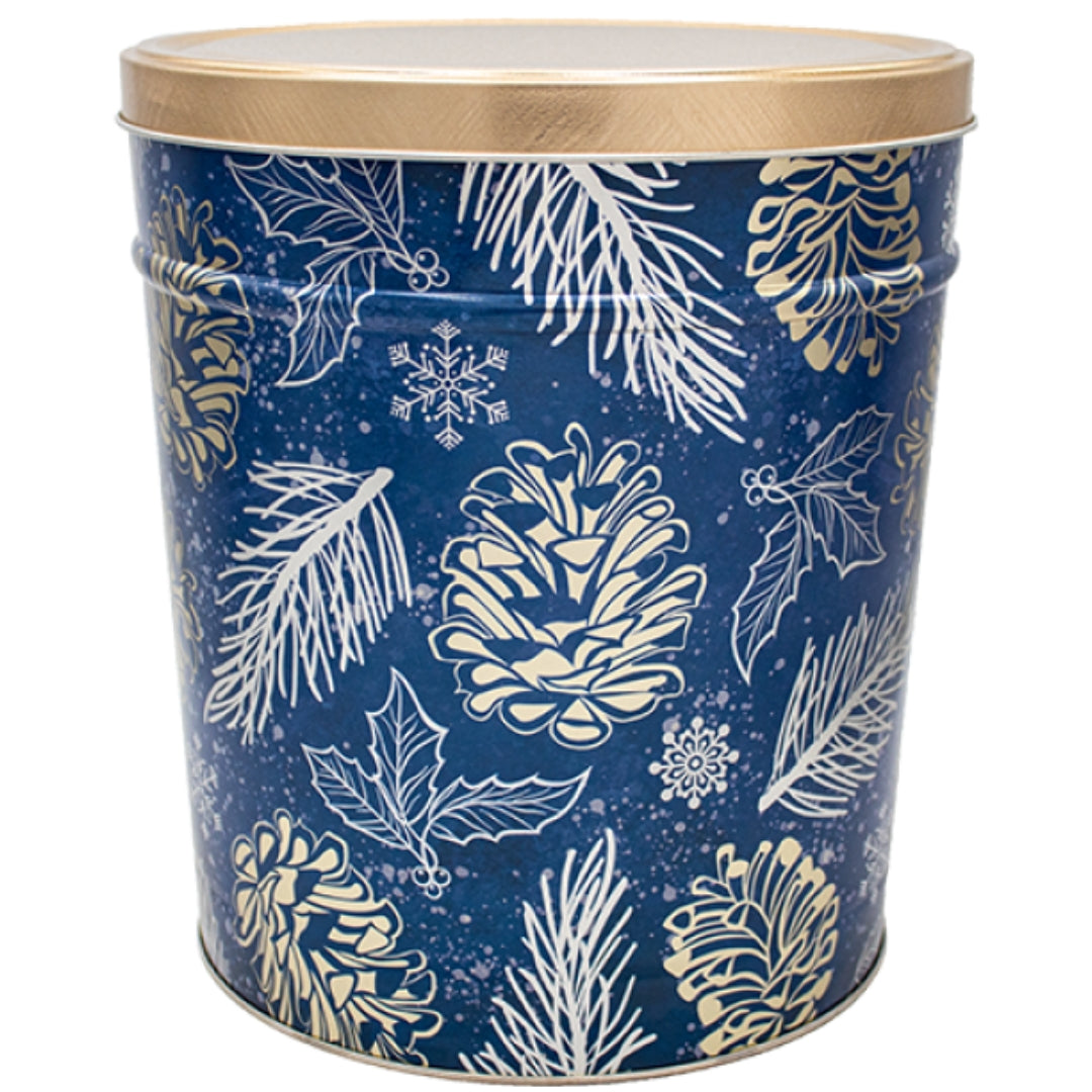 Shimmering Pine Christmas Tin (Available in 6 Gallon)